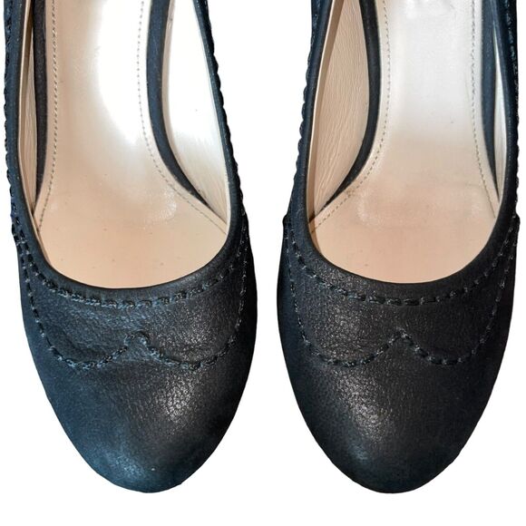 Prada Black Suede Platform Pumps - Picture 5 of 15